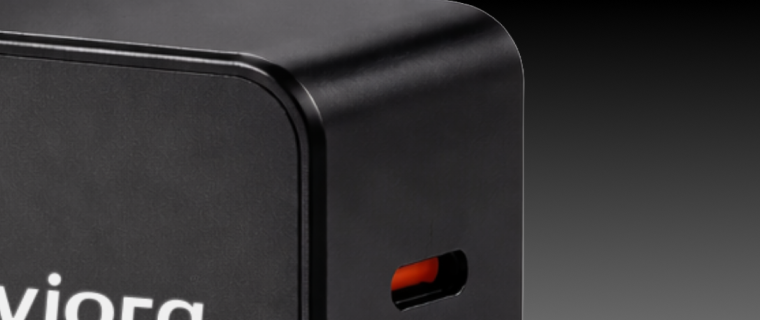Close detail of the USB-C port